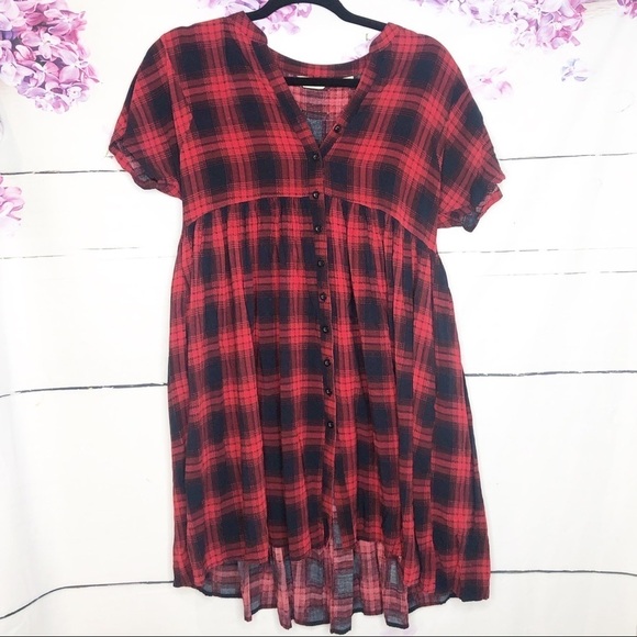 11-1-TYLHO | Mona Plaid Swing Dress - Picture 2 of 5